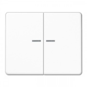 Клавиша 2-ая с посветкой для двухклавишного выключателя или кнопки Jung SL500 Белый