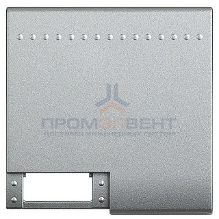 LivingLight Клавиша с 1 отверстием для вставки символа, размер 2 модуля, цвет алюминий