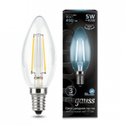 Gauss LED Filament Candle E14 5W 4100К 1/10/50