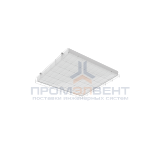 Светодиодный светильник "ВАРТОН" спортивный накладной 595*620*65мм 54 ВТ 4000К IP40 с защитной сеткой с функцией аварийного освещения