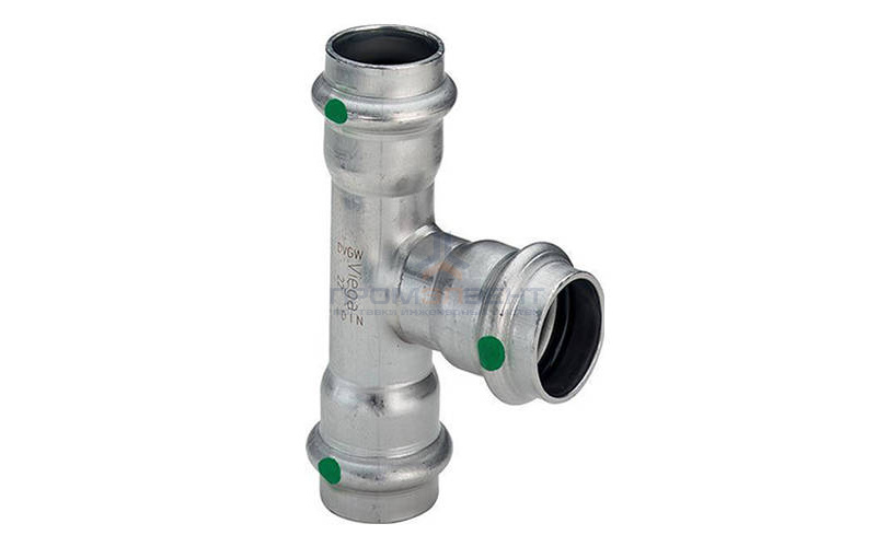 Тройник переходной Viega Sanpress Inox 2318 - 28 x 22 x 28 (нержавеющая сталь)