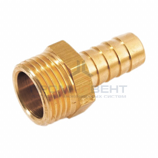 Штуцер комбинированный с наружной резьбой STOUT - 3/8" x 10 мм (латунь без покрытия)