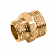 Ниппель латунный резьбовой переходной STOUT - 1" x 1/2"