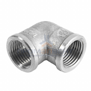 Отвод 90° латунный резьбовой переходной STOUT (ВР/ВР) - 3/4" x 1/2" (никелированный)