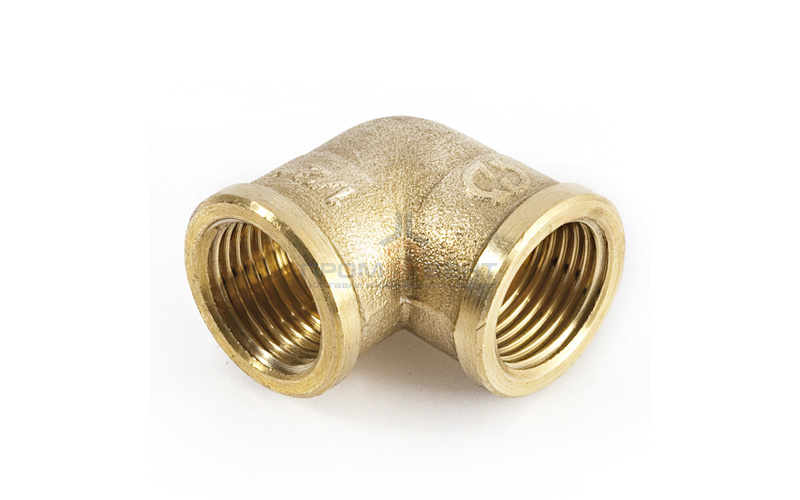 Отвод 90° латунный резьбовой равнопроходный STOUT (ВР/ВР) - 1