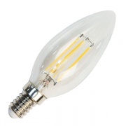 Лампа филаментная светодиодная свеча Feron LB-68 5W 2700K 230V 530lm E14 DIM filament теплый свет