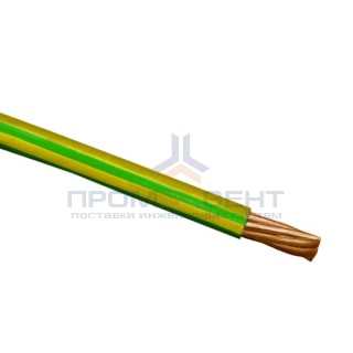 Провод установочный ПВ-1 (ПуВ) 16,0 желто зеленый ГОСТ 31947