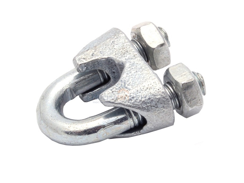 Зажим стальной 10мм DIN741 для троса оцинкованный