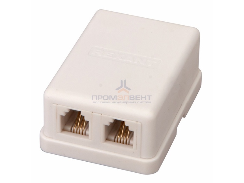 Телефонная розетка двойная 2хRG11 6P-4C Rexant