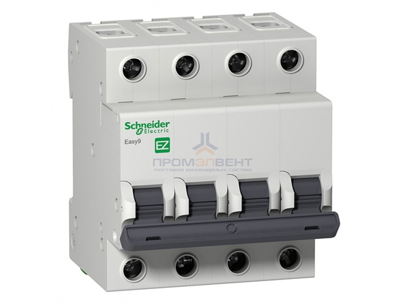 Автоматический выключатель Schneider Electric EASY 9 4П 50А B 4,5кА 400В (автомат)