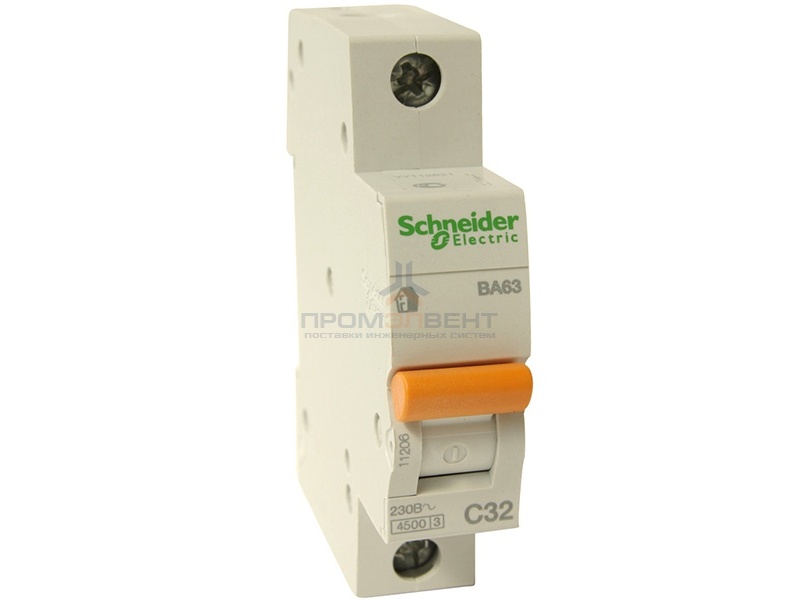 Автоматический выключатель Schneider Electric ВА63 1п 16A C 4,5 кА (автомат)