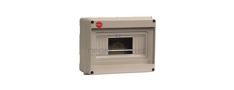 щиток настенный, серый, без крышки, 8мод., RAL 7035