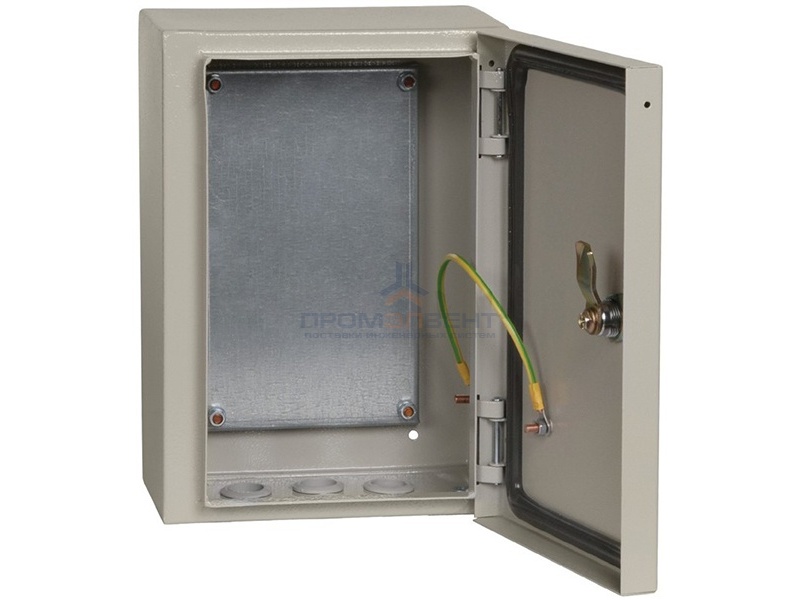 Щит металлический влагозащищенный ЩМП-3.2.1-0 74 У2 IP54, с монтажной платой  300х210х150 ИЭК