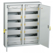 Щит металлический ЩРн-2x48з-0 36 УХЛ3 IP31 PRO на 96 модулей навесной 710х600х130 двухдверный серый